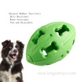 Hollow Rubber Interactive Dog Toy Ball Rugby